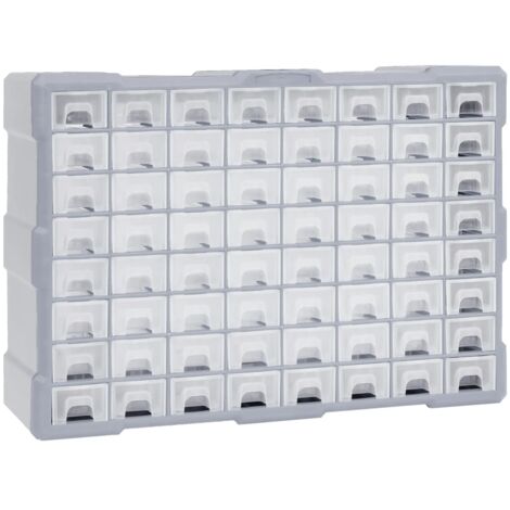 vidaXL Multi-drawer Organiser with 64 Drawers 52x16x37,5 cm (1/5)