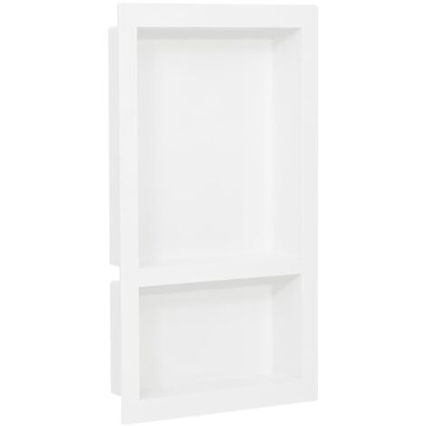 Vidaxl – Niche de douche 2 compartiments – SMC haute brillance – Dimensions 41x69x9 cm – Résistante à l'usure et facile à nettoyer