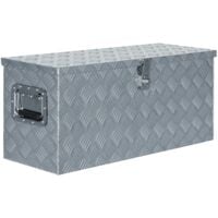 Boîte en aluminium 80 x 30 x 35 cm Argenté