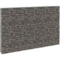 Vidaxl – Mur en gabion 300x30x200 cm – Acier galvanisé résistant aux intempéries – Couvercles inclus – Pour murs de soutènement