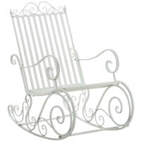CLP – Fauteuil à bascule Smilla en métal – Hauteur d'assise 33 cm – Confort optimal pour extérieur – Assemblage rapide et simple