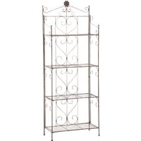 Etagère de rangement pliable Lenja avec 4 niveaux Bronze