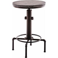 Table de style industriel en fer et bois de bois Table ronde réglable différentes couleurs Couleur : Bronze