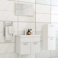 vidaXL Bathroom Furniture Set White Engineered Wood (804782+804988+148624)
