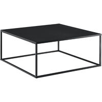 Table basse carrée pour canapé de salon étudie différentes couleurs Couleur : NOIR