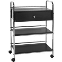 Chariot De Rangement à Roulettes Avec Tiroir Et 3 étagères | Multiusage Pour Cuisine, Salon Ou Bureau