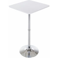 Table de support carrée moderne pour bar avec étagère en bois différentes couleurs colore : Blanc