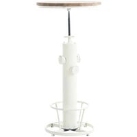 Table ronde de Ø 60 cm dans un style idistal réglable en différentes couleurs hauteur colore : Blanc antique