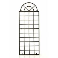 CLP – Treillage en fer Viva 180 x 70 cm – Fixation murale – Supporte poids plantes en floraison – Surface traitée patine antique