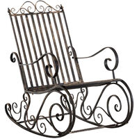 CLP – Fauteuil à bascule Smilla – Cadre en métal – Hauteur d'assise 33 cm – Confort optimal pour extérieur
