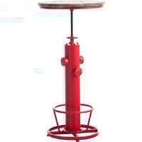 Table ronde de Ø 60 cm dans un style idistal réglable en différentes couleurs hauteur colore : Rouge
