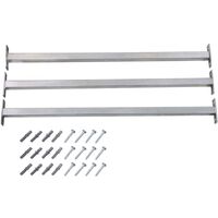 Vidaxl – Barres de sécurité ajustables pour fenêtres 3 pcs 710-1200 mm – Acier galvanisé – Finition argentée moderne – Installation facile