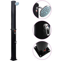 Vidaxl – Douche solaire extérieure 40 L – Réservoir 40 L – Température jusqu'à 60 °C – Robinet inclus – Installation facile sur surface plane