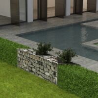 Vidaxl – Panier de gabion acier galvanisé 120x30x50 cm – Résistant aux intempéries – Pour murs de soutènement et jardinières – Montage facile