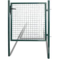 Vidaxl – Portillon de clôture en acier 100x100 cm – Résistant à la corrosion – Installation facile avec charnières robustes – Système de verrouillage inclus