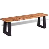 Banc en bois d'acacia massif 160 cm