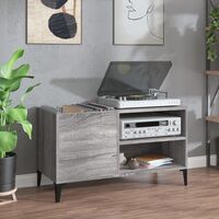vidaXL Record Cabinet Grey Sonoma 84,5x38x48 cm Engineered Wood
