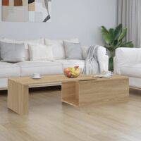 Vidaxl – Table basse fixe en bois d'ingénierie Sonoma 150x50x35 cm – Surface facile à nettoyer – Élégante pour salon moderne