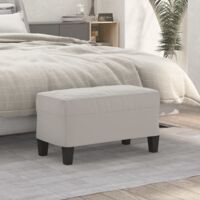 vidaXL Bench Light Grey 70x35x41 cm Microfibre Fabric