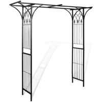 Vidaxl – Arche de jardin en fer 200x52x204 cm – Résistante pour plantes grimpantes – Décoration d'entrée ou passage – Utilisation extérieure