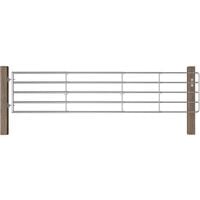 vidaXL Portillon à 5 barres Acier (150-400)x90 cm Argenté
