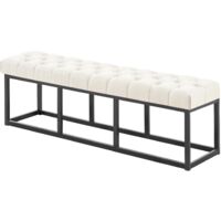 CLP – Banquette Amun en tissu 150 cm – Rembourrage épais – Support métal noir – Surface facile à entretenir – Disponible en plusieurs couleurs