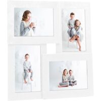 Collage de cadres photo pour photo de 4x(10x15 cm) Blanc MDF