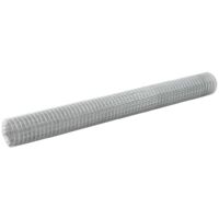 vidaXL Grillage pour volière acier galvanisé 25x1,5 m argenté