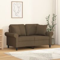 Coussins décoratifs lot de 2 Marron 40x40 cm Tissu vidaXL