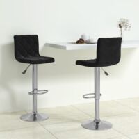 vidaXL Bar Stools 2 pcs Black Velvet