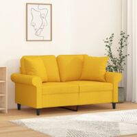 Coussins décoratifs lot de 2 Jaune clair 40x40 cm Tissu vidaXL