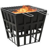 Foyer et barbecue 2 en 1 34x34x48 cm Acier vidaXL