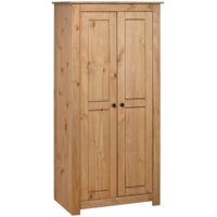Vidaxl – Penderie en pin massif 80x50x171,5 cm – Grand espace de rangement avec étagère fixe et barre de penderie – Design minimaliste