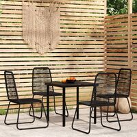 vidaXL 5 Piece Garden Dining Set Black (313112+318746)