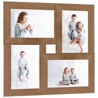 Collage de cadres photo pour photo de 4x(10x15 cm) Marron MDF