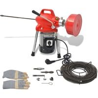 Machine de nettoyage tuyaux 250W 12,5 m x 16 mm 4,5 m x 9,5 mm