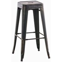 Tabouret Joshua en métal noir
