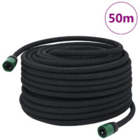 vidaXL Garden Soaker Hose Black 0,6" 50 m Rubber