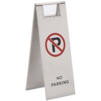 vidaXL Folding Parking Sign Stainless Steel
