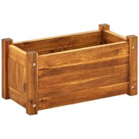 Vidaxl – Lit surélevé de jardin en bois d'acacia 50x25x25 cm – Design rectangulaire – Finition à l'huile pour couleur rustique – Drainage optimal