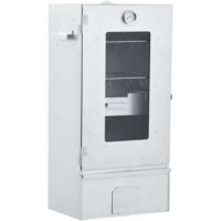 Vidaxl – Fumoir BBQ avec générateur de fumée froide – Acier galvanisé – Grand espace de fumage – Thermomètre intégré – Crochets et grilles inclus