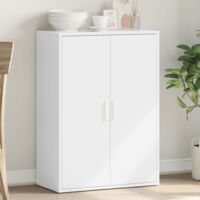 Vidaxl – Buffet blanc 60x31x84 cm en bois d'ingénierie – Résistant à l'humidité – Grand espace de rangement pour magazines et livres