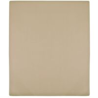 vidaXL Jersey Fitted Sheets 2 pcs Taupe 90x200 cm Cotton