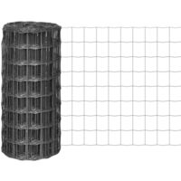 Vidaxl – Clôture euro en acier 25x0.8 m – Grillage rigide – Revêtement PVC anti-rouille et UV – Pour volaille et équipements