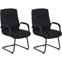 Ensemble de 2 chaises en surplomb Attila Schwarz / tissu Schwarz