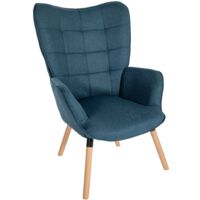 Fauteuil Garding Tissu Bleu