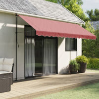 vidaXL Replacement Fabric for Awning Valance Burgundy Stripe 4 m