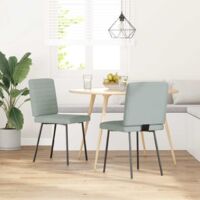 vidaXL Dining Chairs 2 pcs Light Grey Velvet