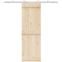 Kit fixation porte coulissante 200 cm Acier inoxydable Argenté vidaXL