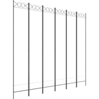 vidaXL Cloison de séparation 6 panneaux Blanc 240x220 cm Tissu